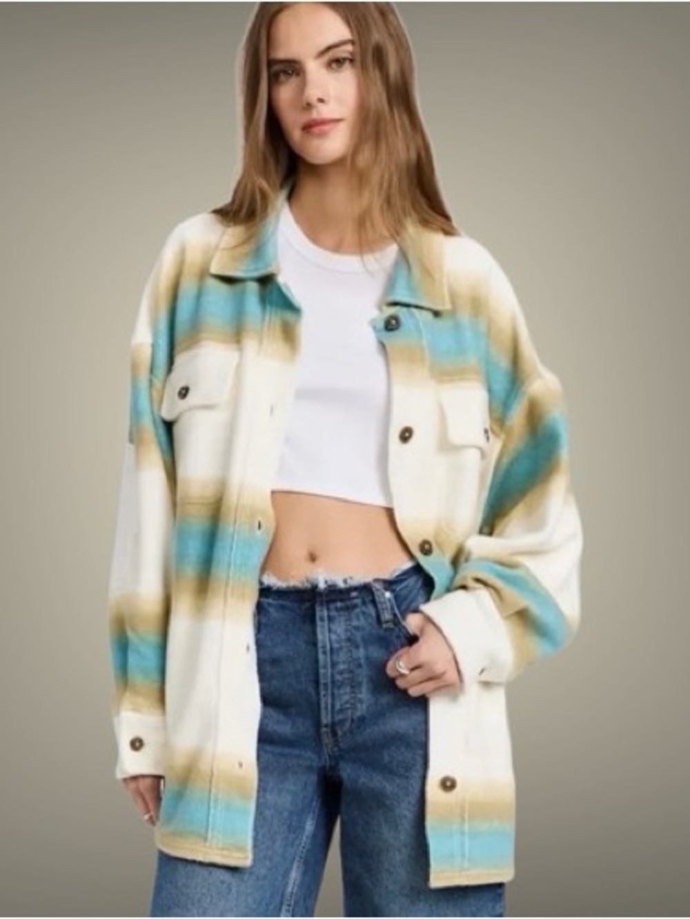 Free People Ruby West Coast Jacket Shacket Sz Medium